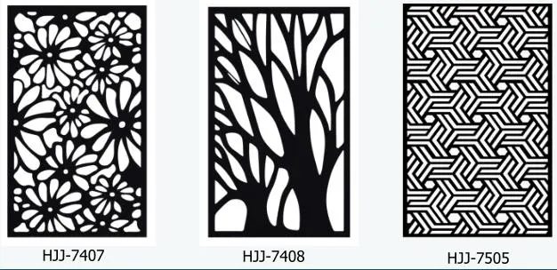 High Quality Laser Cut Screen Fence Powder Coating Aluminum Laser Cut Panels for Room Divider